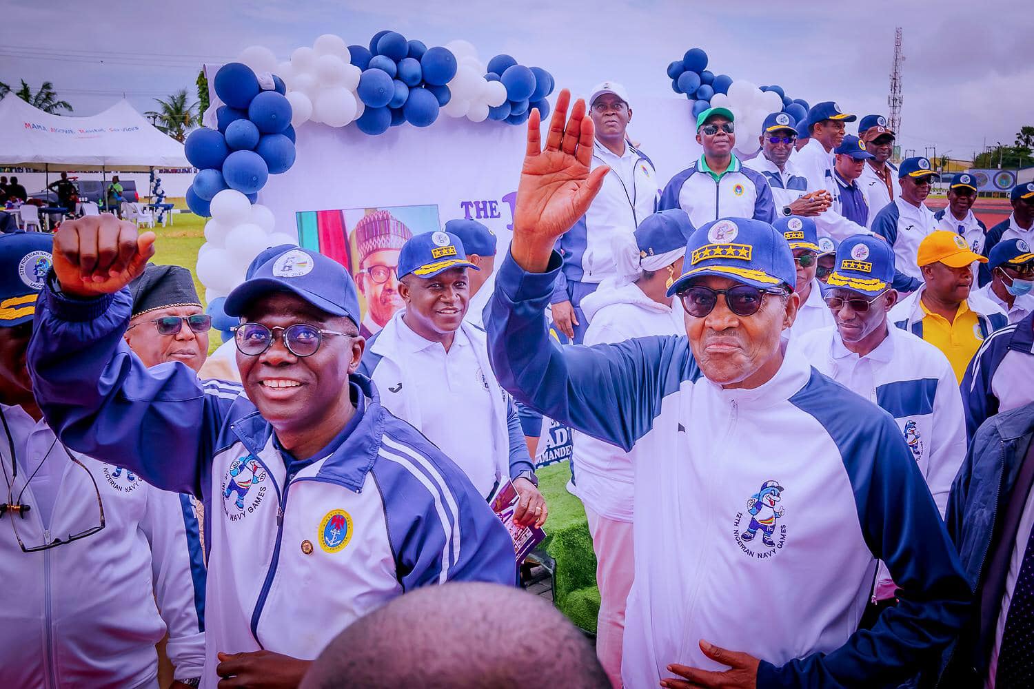 Buhari in Lagos, urges Nigerians to have faith in armed forces