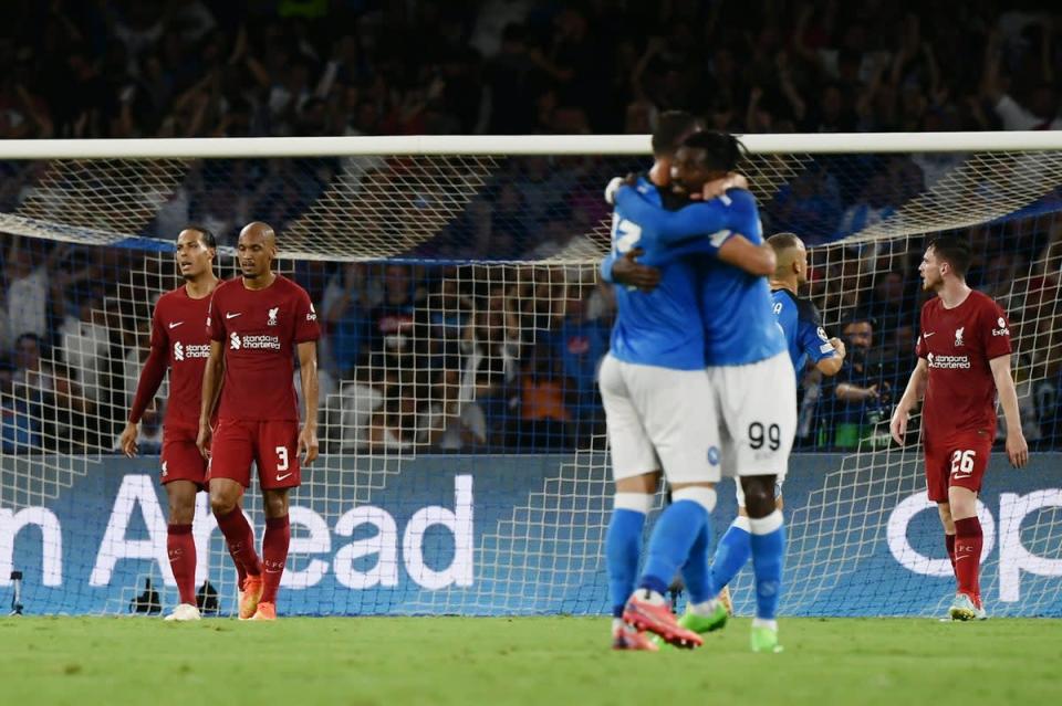 Liverpool crash to 4-1 defeat at inspired Napoli