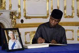 Queen Elizabeth II: What Osinbajo wrote in condolence register