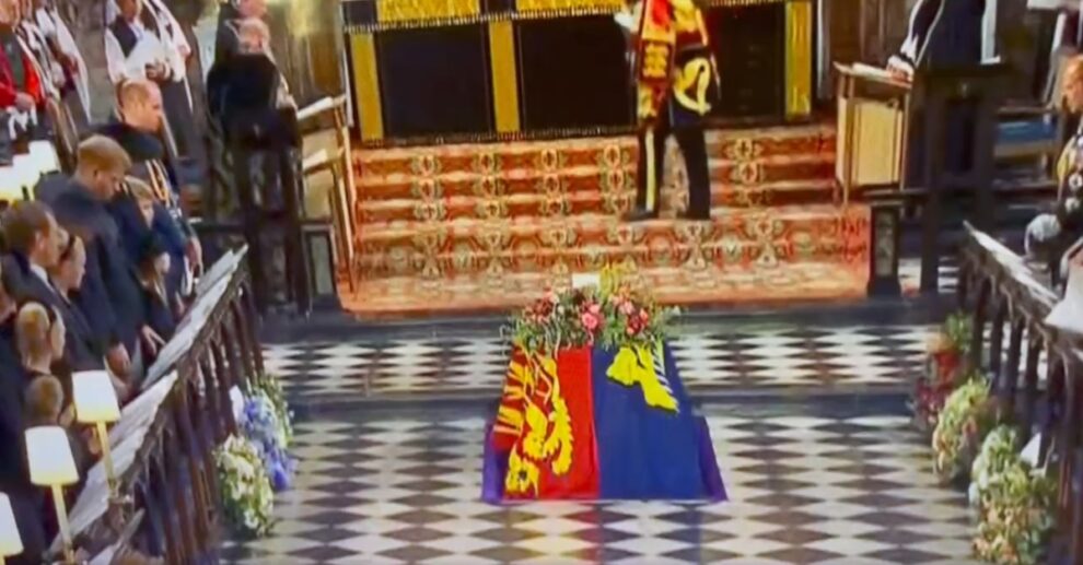 Queen’s coffin lowered into Royal Vault of St George’s Chapel