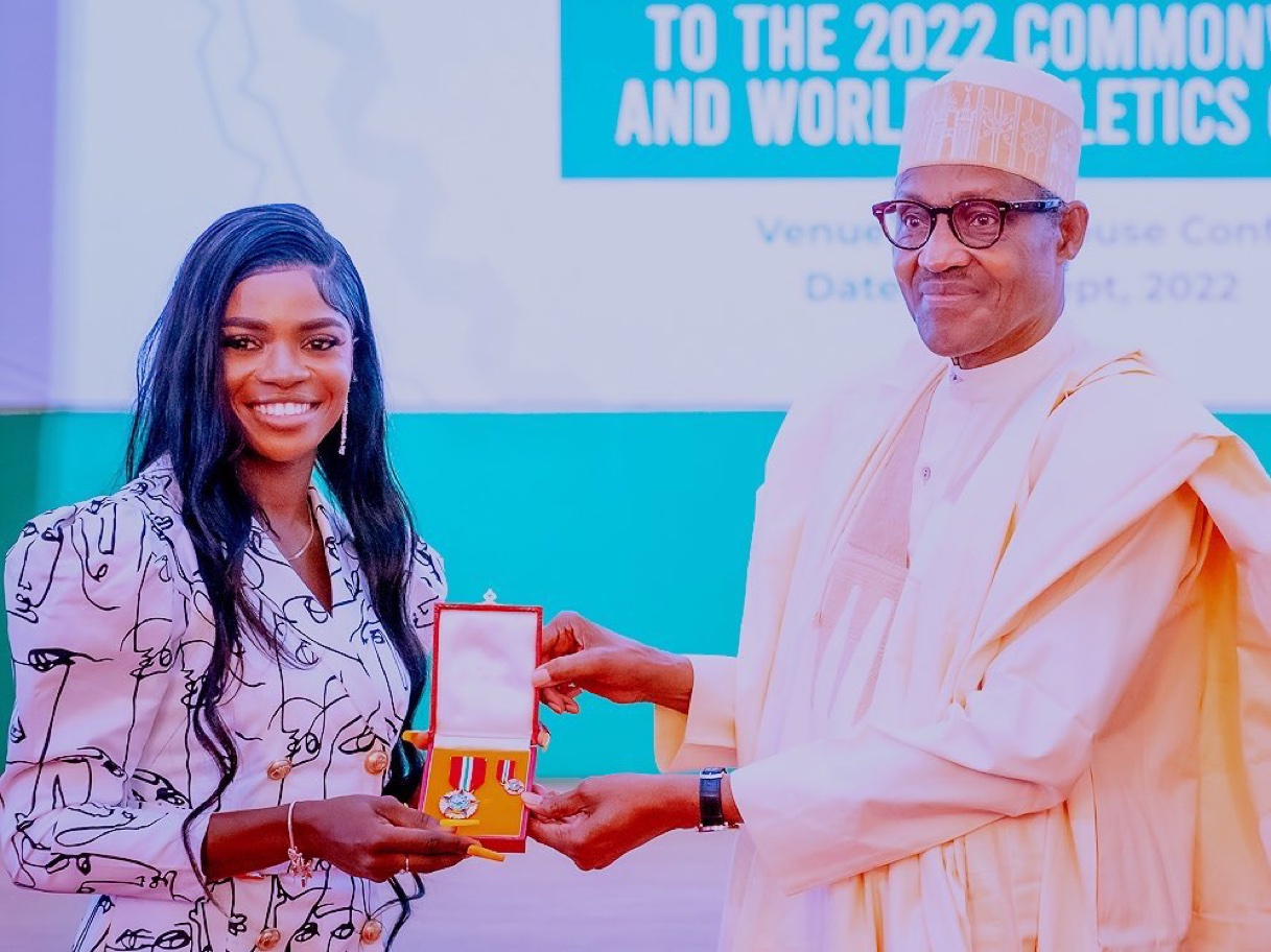 Buhari rewards Amusan, Brume, others with national honours, cash