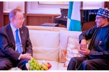 Buhari meets Ban Ki-Moon, speaks on climate change challenges