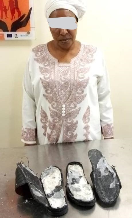 NDLEA arrests Saudi-bound widow with cocaine in footwears