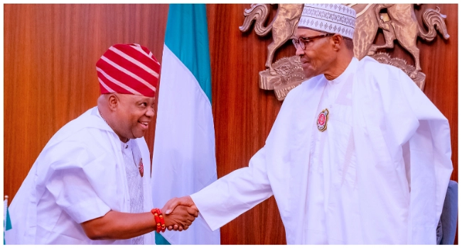 Buhari pledges support for Osun, as Adeleke pays ‘thank you’ visit