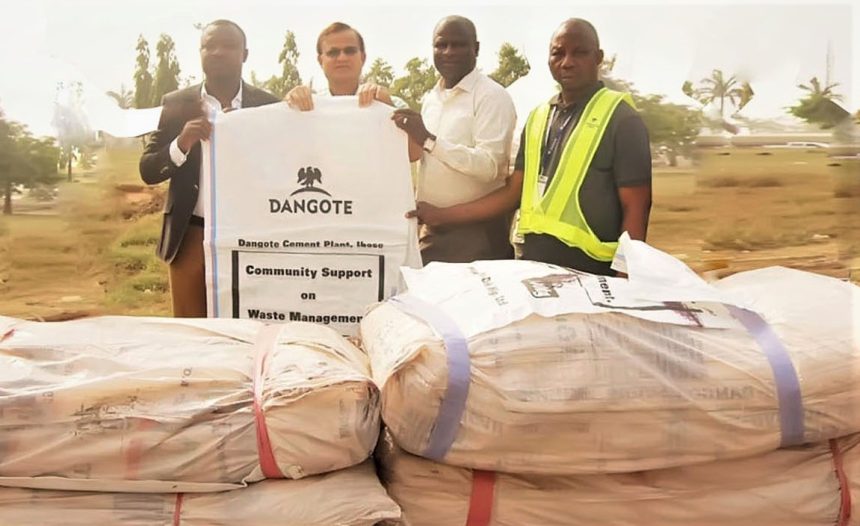 Dangote Cement Ibese donates 25,000 waste management bags