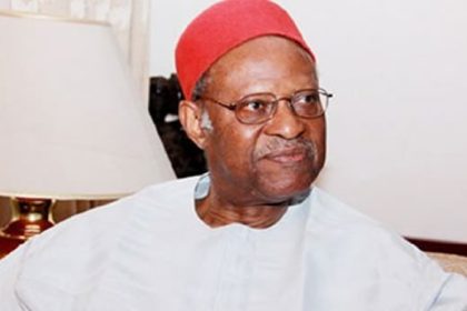 Tinubu rejoices with Emeka Anyaoku at 90
