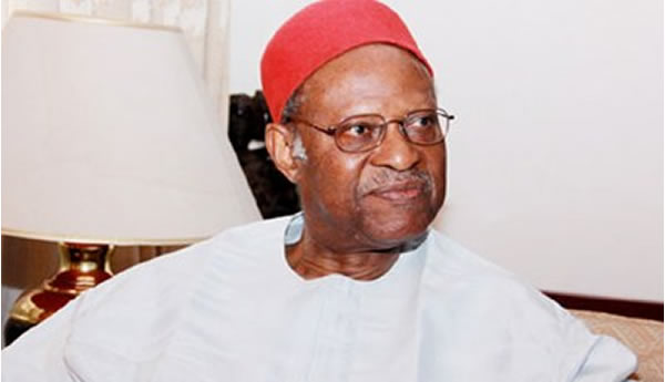 Tinubu rejoices with Emeka Anyaoku at 90