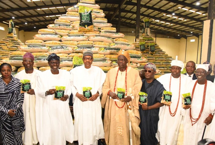 Buhari inaugurates Lagos rice mill, praises Sanwo-Olu