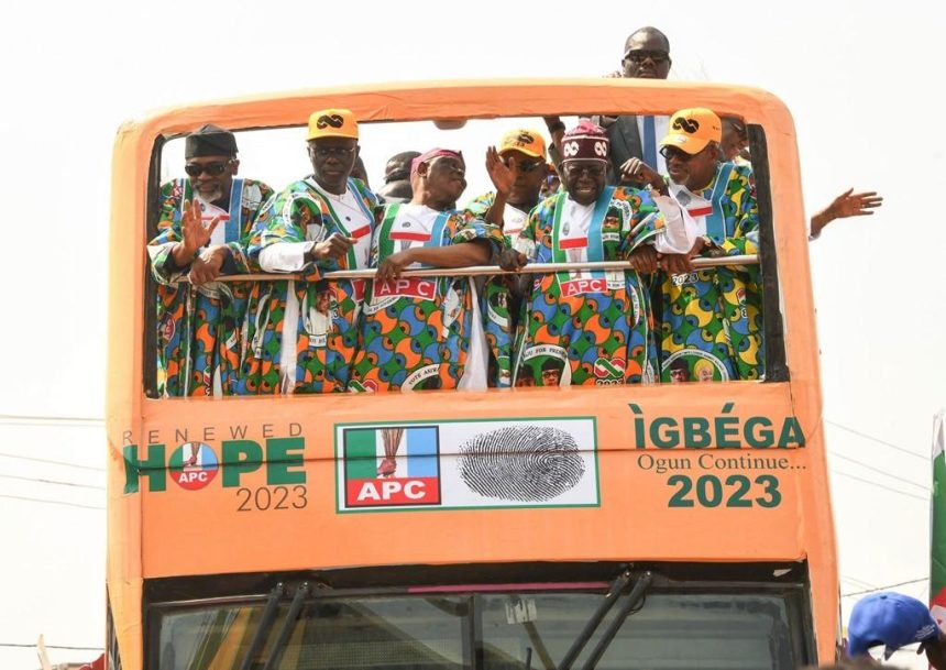 Tinubu at Ogun campaign rally, promises to end fuel scarcity