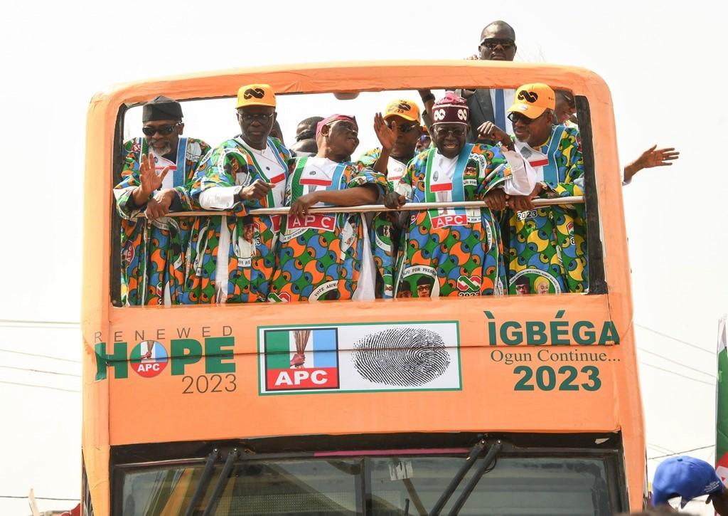 Tinubu at Ogun campaign rally, promises to end fuel scarcity
