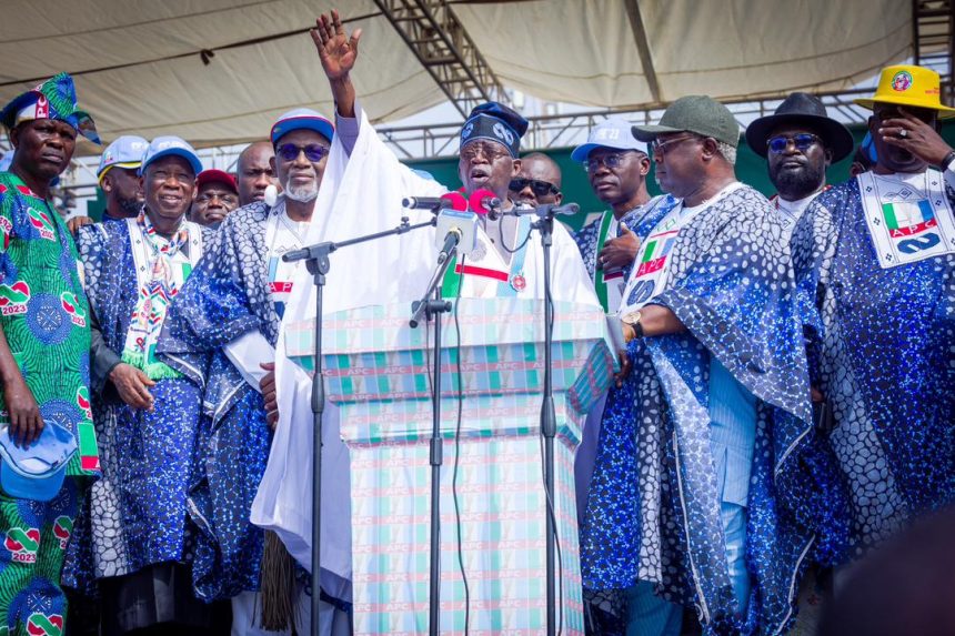 At APC grand finale rally in Lagos, Tinubu makes a pledge