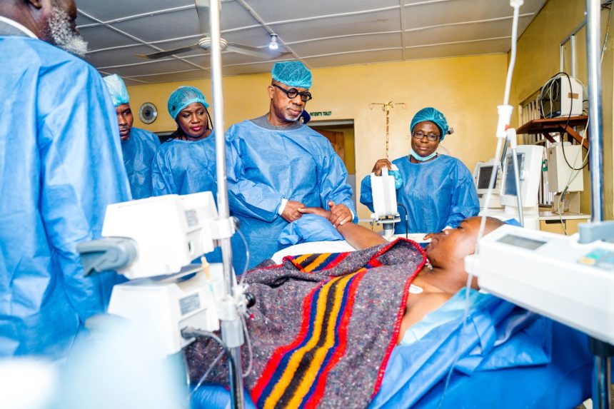 Dapo Abiodun visits victim of Tuesday protest, to foot medical bill