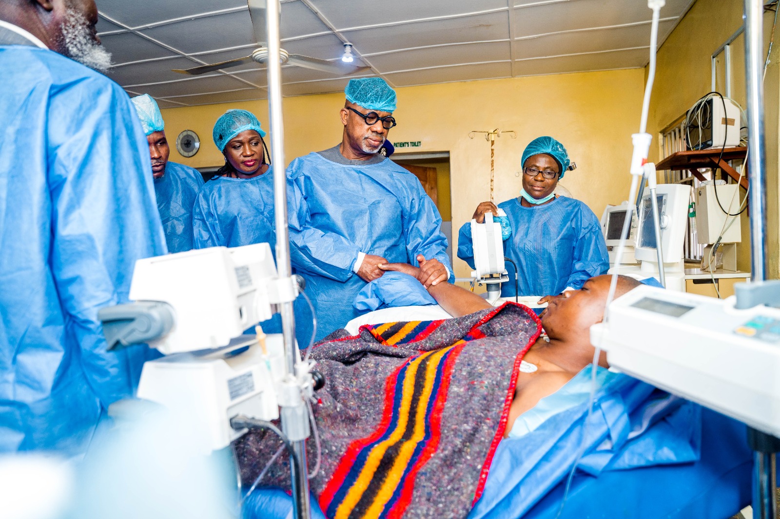 Dapo Abiodun visits victim of Tuesday protest, to foot medical bill