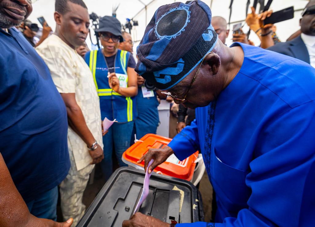 2023 election: Tinubu votes, says 'I’m too certain of victory'
