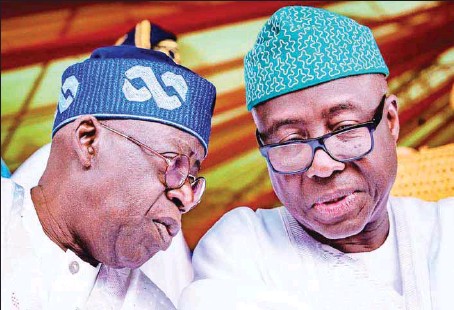 Tinubu rejoices with Otunba Niyi Adebayo at 65