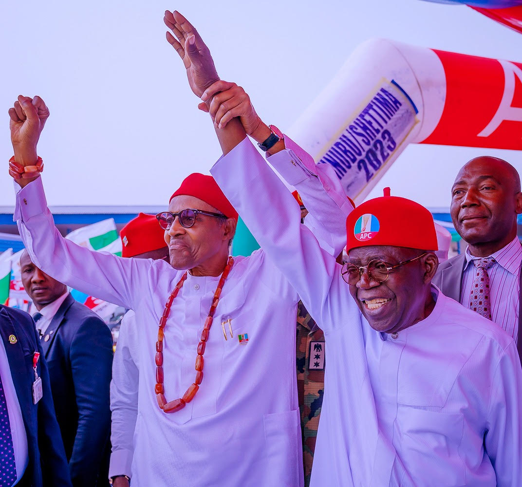 Tinubu in Owerri, says 'I'll work to advance Buhari's legacies'