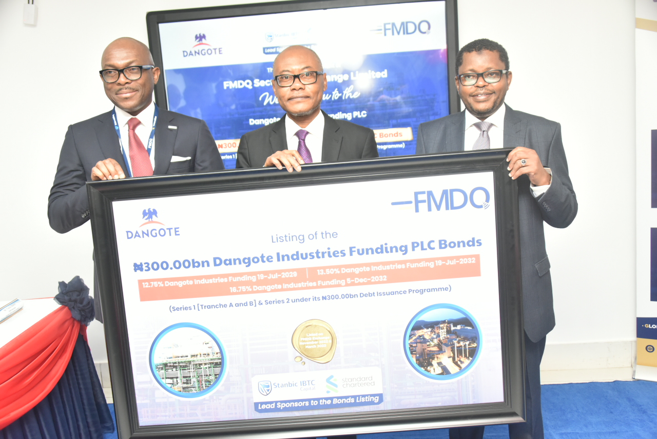 Dangote lists N300b series 1 and 2 largest bonds on NGX, FMDQ