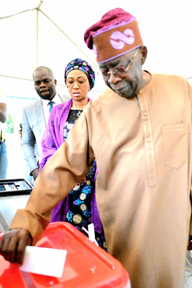 Tinubu votes amid orderly arrangement, heavy security