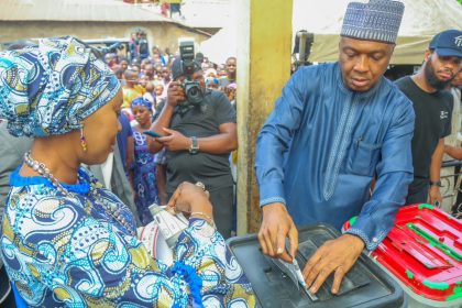 PHOTO NEWS: Saraki, wife vote in Ilorin