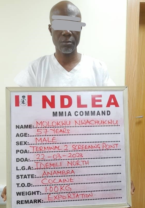 Businessman held as NDLEA intercepts cocaine, meth at airport