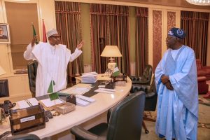 Buhari takes President-elect Tinubu around his office (+Photos)
