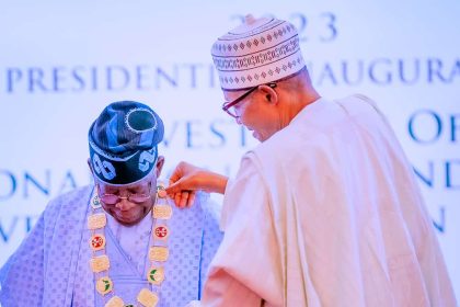 BREAKING: Buhari confers GCFR on Tinubu, GCON on Shettima