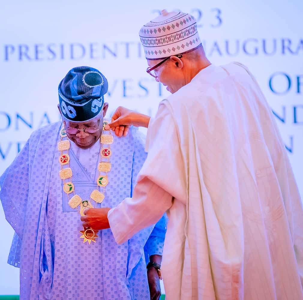 BREAKING: Buhari confers GCFR on Tinubu, GCON on Shettima