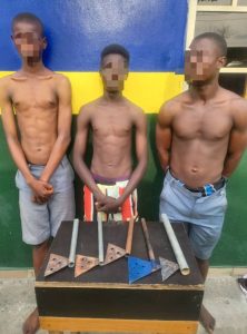 Cultism: Police arrest three teenagers, recover weapons
