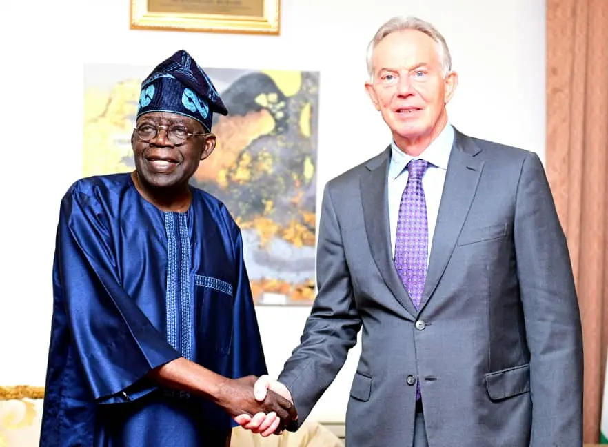 Tony Blair visits Tinubu at Defence House, makes pledges