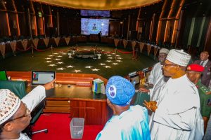 Buhari takes President-elect Tinubu around his office (+Photos)