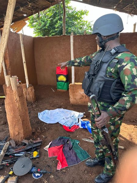 Troops sack IPOB/ESN enclave, capture fighter, fire arms