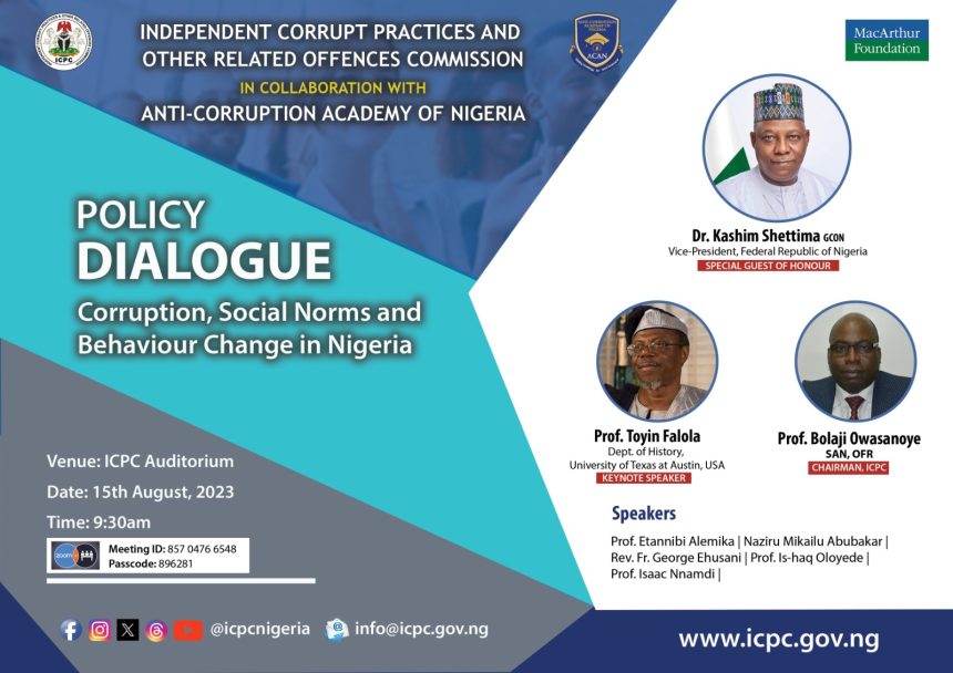 ICPC announces date for policy dialogue on corruption