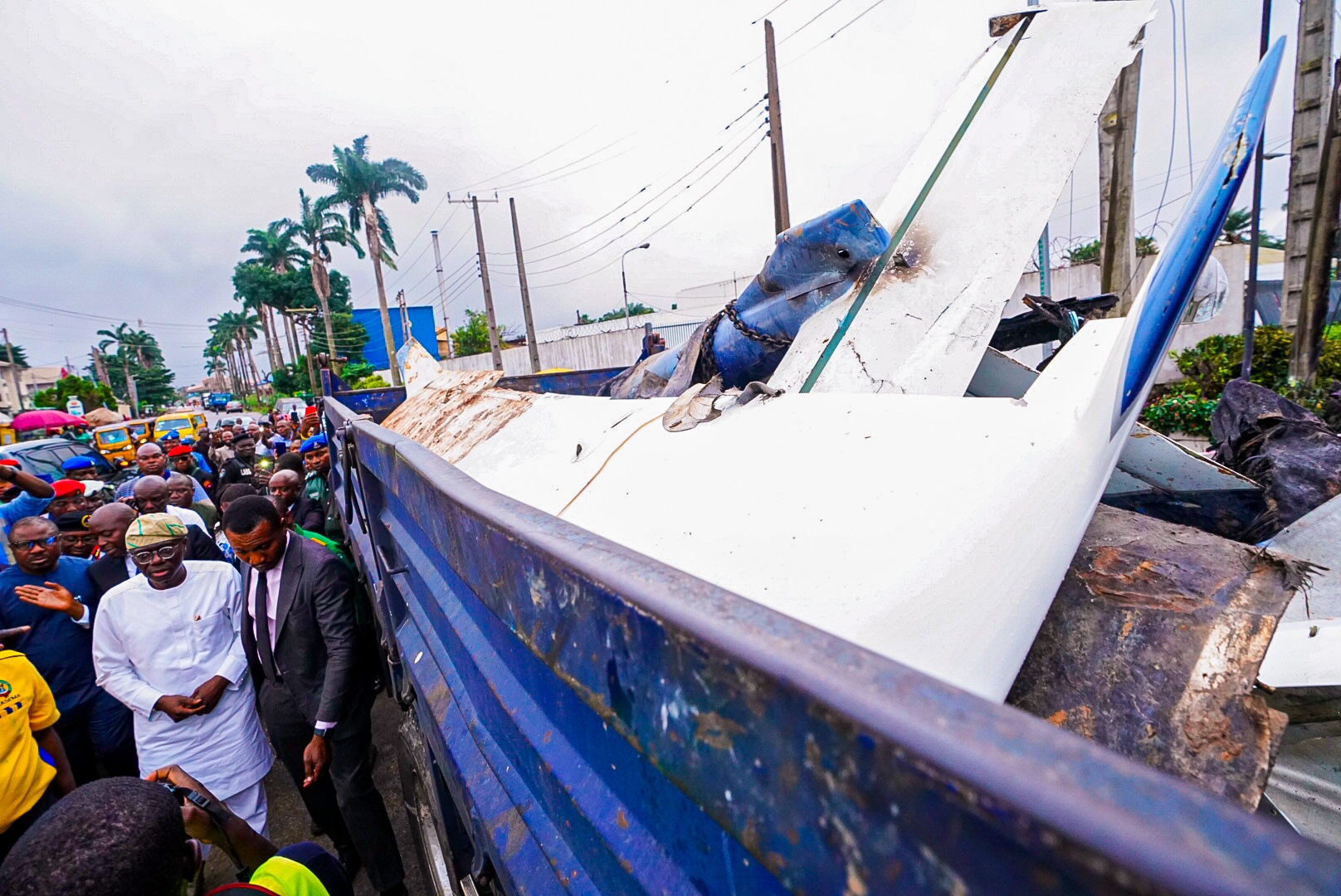 Sanwo-Olu visits helicopter crash site, commends LASEMA, others