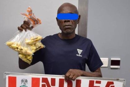 NDLEA arrests 67-year-old for ingesting 100 wraps of cocaine