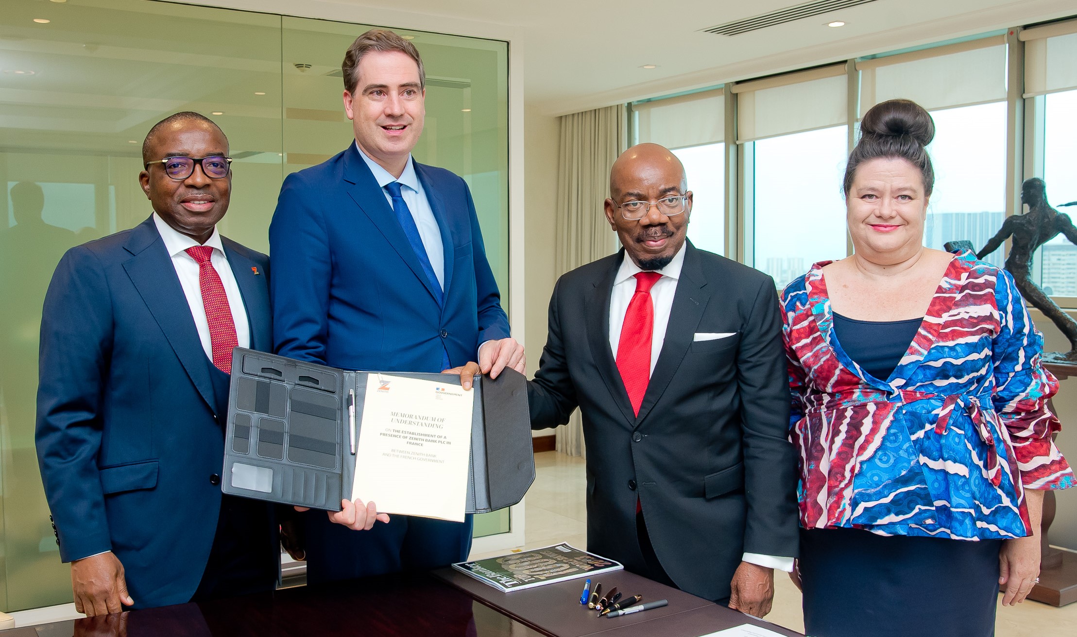 Zenith Bank signs MoU to establish presence in France