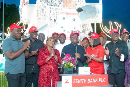 Zenith Bank welcomes yuletide season with Ajose Adeogun street light-up