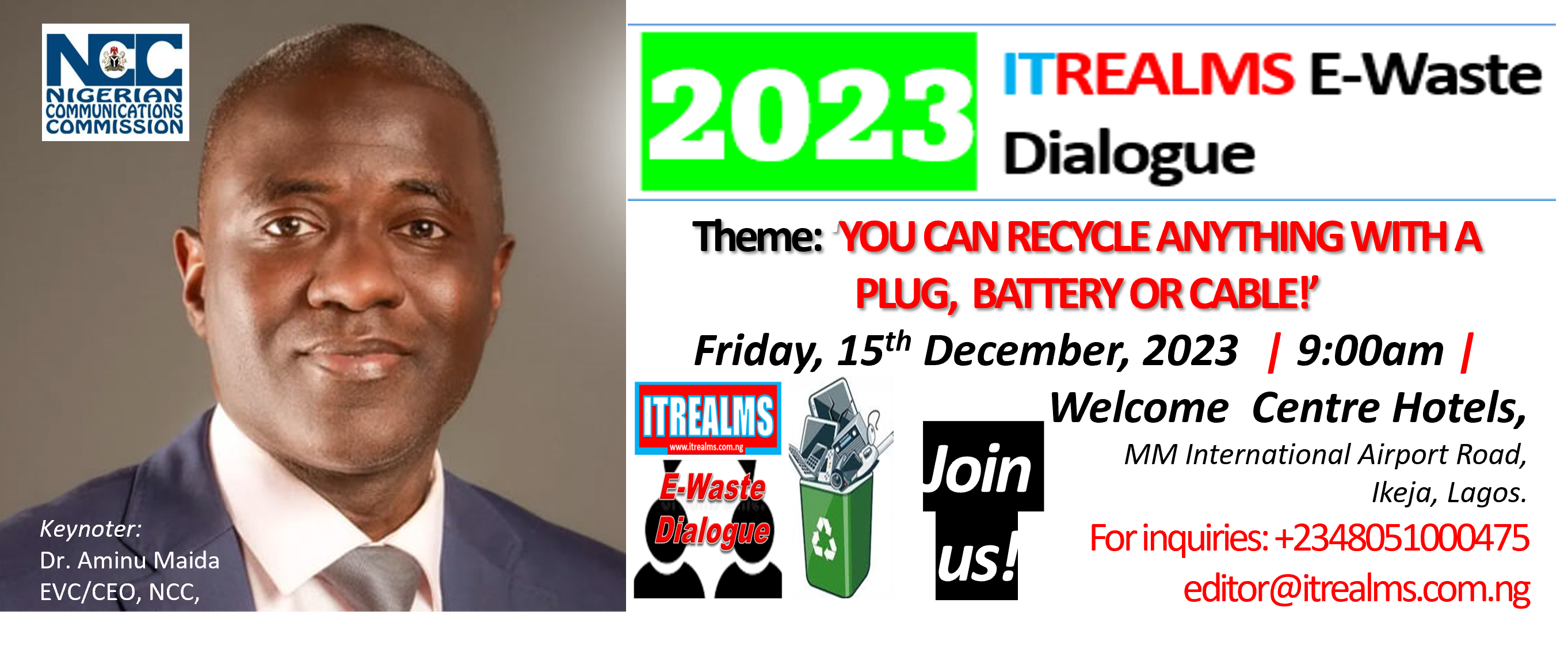 ITREALMS E-Waste Dialogue: NCC, NATCOMS lead stakeholder