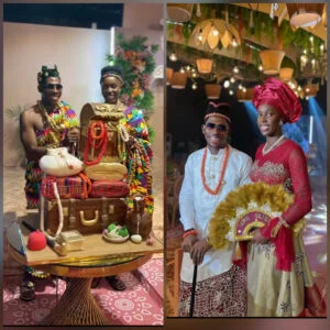 Nigerian singer, Moses Bliss and Ghanaian Wiseborn tie the knot