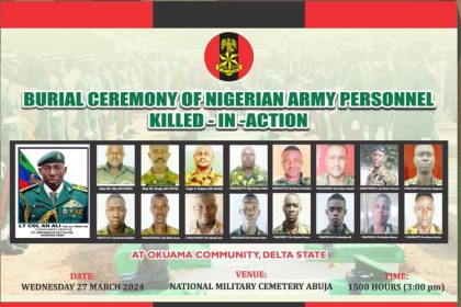 Army announces burial date for soldiers killed in Delta