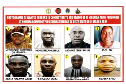 Okuama killing: DHQ declares eight wanted (+Names, photos)