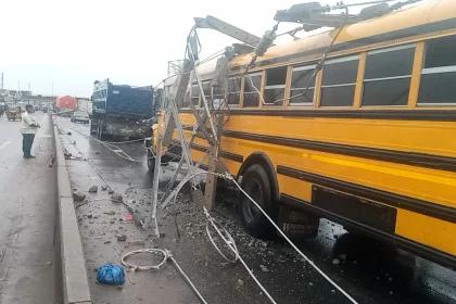 Ogun: Rain wreaks havoc, destroys electrical poles, vehicles