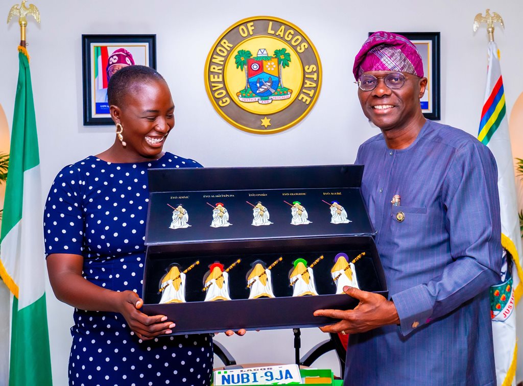 Sanwo-Olu receives Nubi, makes her Lagos tourism ambassador
