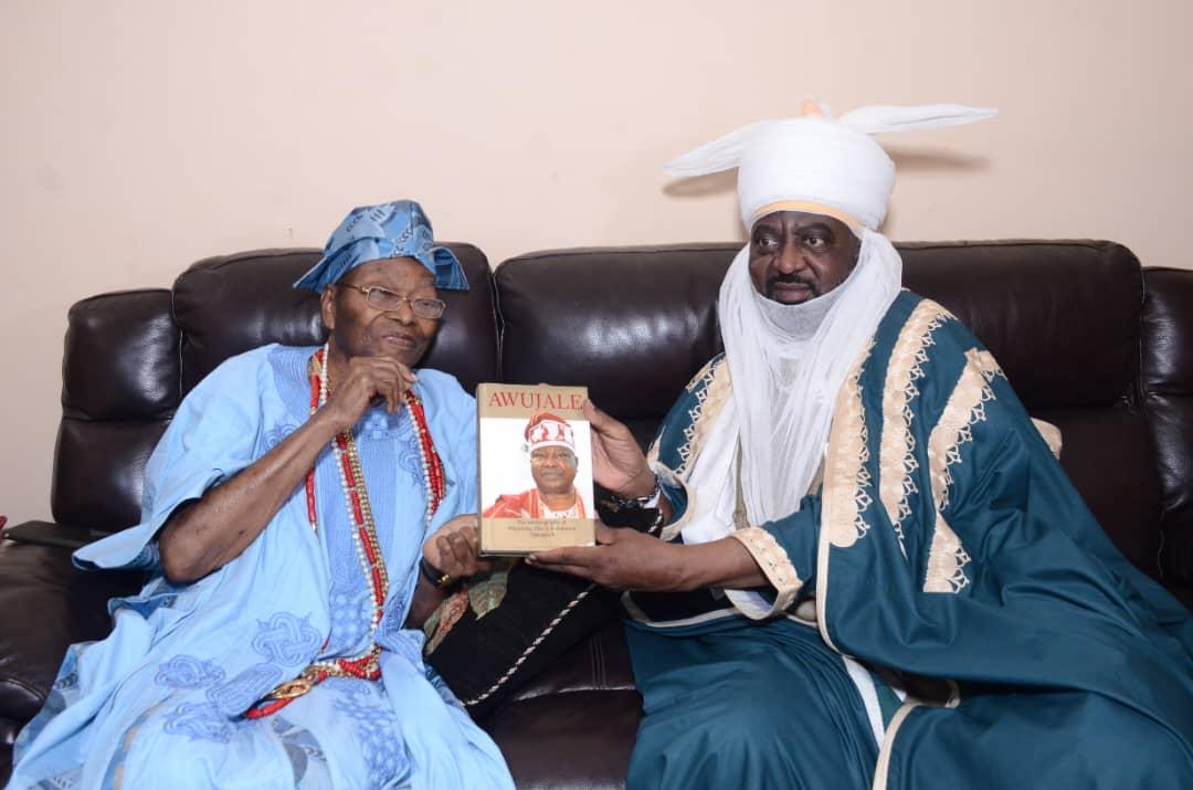 Emir of Kano in Ijebu Ode, felicitates with Awujale on 90th birthday