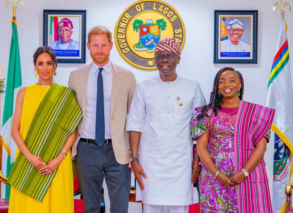 Sanwo-Olu receives Prince Harry, Meghan