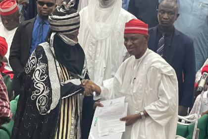 Gov Yusuf presents letter of appointment to Sanusi as Emir of Kano