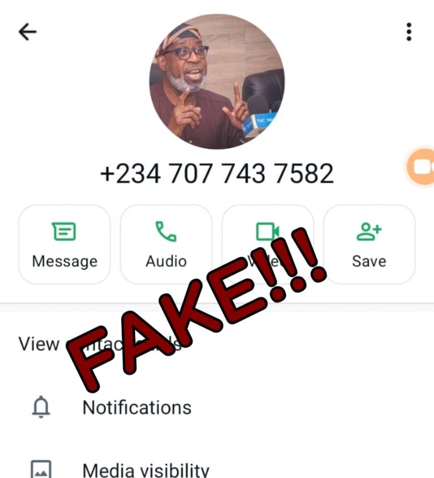 Scam alert: Alake disowns scam phone number
