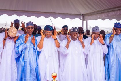 Eid-el-Kabir: Tinubu observes prayers, calls for love and charity
