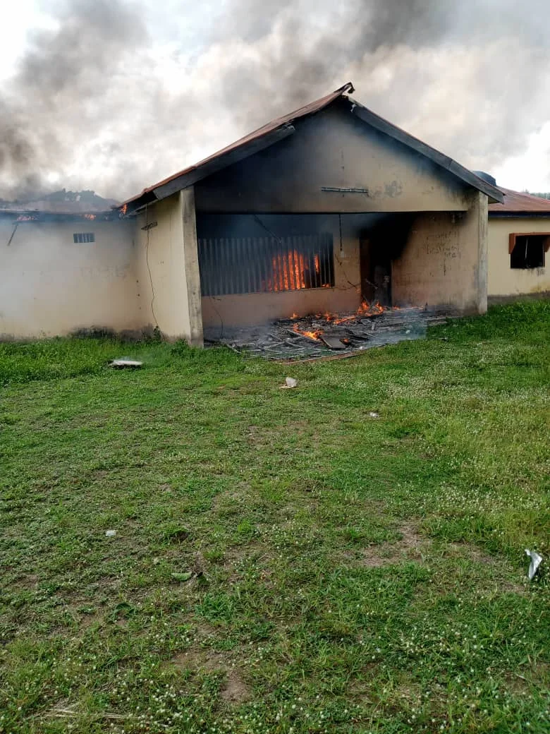 Protesting youths set INEC office ablaze in Benue, says official