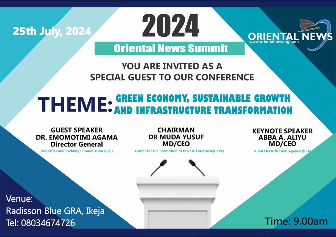 Oriental News summit: Yusuf to speak on Nigeria's path to Green Economy Transition