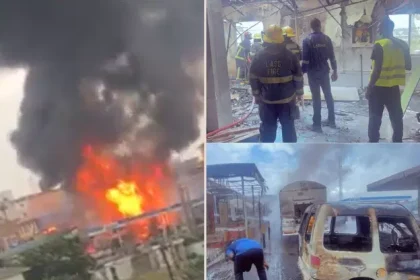 Two injured as gas truck explodes in Lagos petrol station